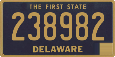 DE license plate 238982