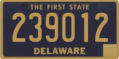 DE license plate 239012