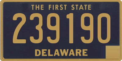 DE license plate 239190