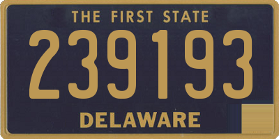 DE license plate 239193