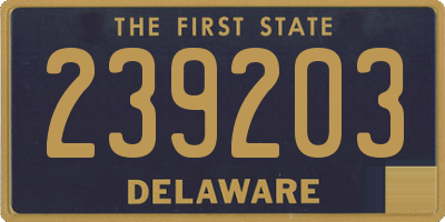 DE license plate 239203