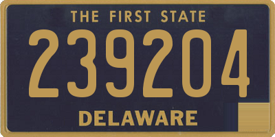 DE license plate 239204