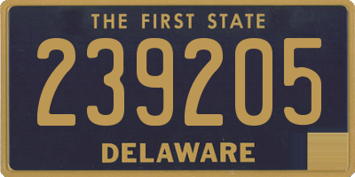 DE license plate 239205