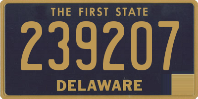 DE license plate 239207