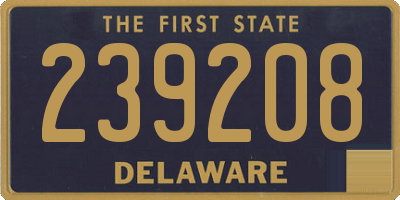 DE license plate 239208