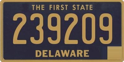 DE license plate 239209