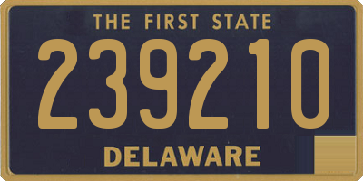 DE license plate 239210