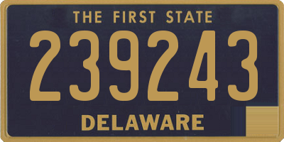 DE license plate 239243