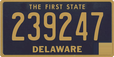 DE license plate 239247