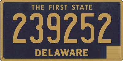 DE license plate 239252
