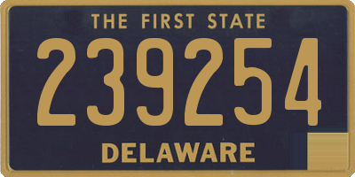 DE license plate 239254