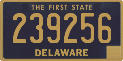 DE license plate 239256