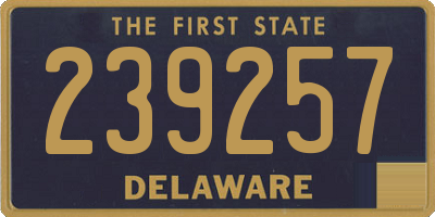 DE license plate 239257