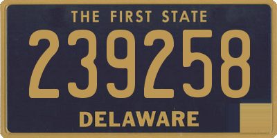 DE license plate 239258