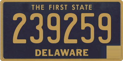 DE license plate 239259