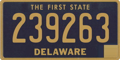 DE license plate 239263