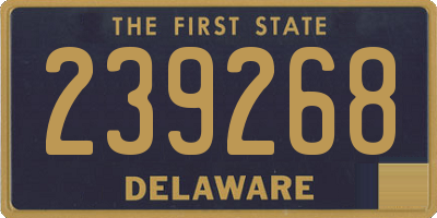 DE license plate 239268