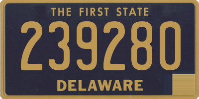 DE license plate 239280