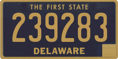 DE license plate 239283