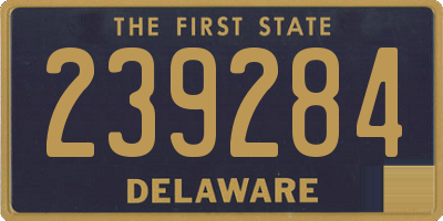 DE license plate 239284