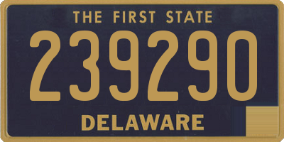 DE license plate 239290