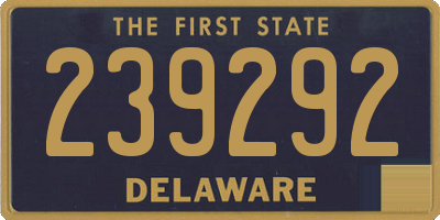 DE license plate 239292