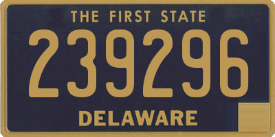 DE license plate 239296