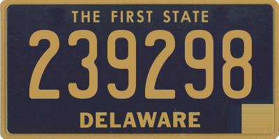 DE license plate 239298