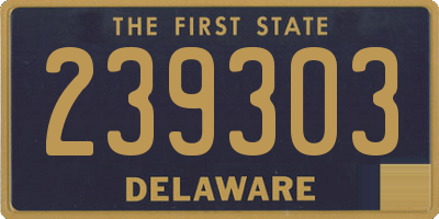 DE license plate 239303