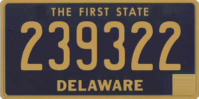 DE license plate 239322