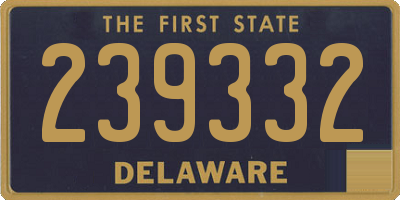 DE license plate 239332