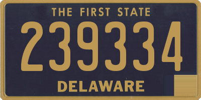 DE license plate 239334