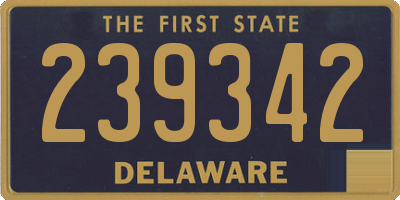 DE license plate 239342