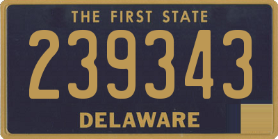 DE license plate 239343