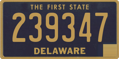 DE license plate 239347