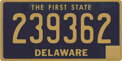 DE license plate 239362