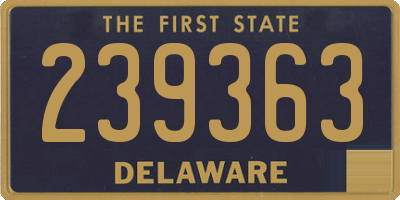 DE license plate 239363