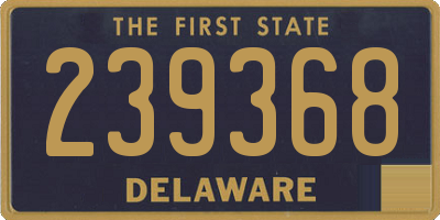 DE license plate 239368