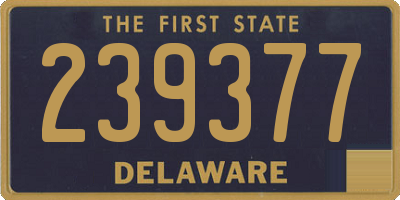 DE license plate 239377
