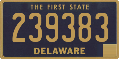 DE license plate 239383