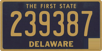 DE license plate 239387