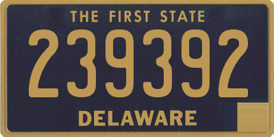 DE license plate 239392