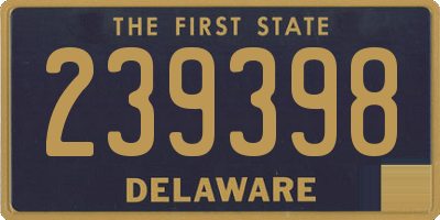 DE license plate 239398
