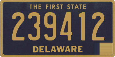 DE license plate 239412