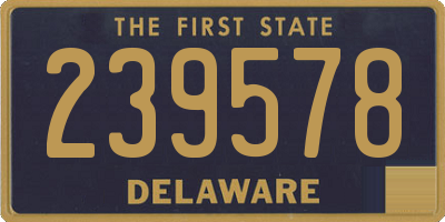 DE license plate 239578