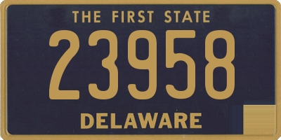 DE license plate 23958