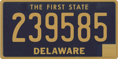 DE license plate 239585