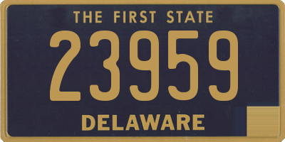 DE license plate 23959