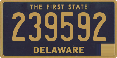 DE license plate 239592