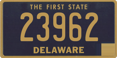 DE license plate 23962